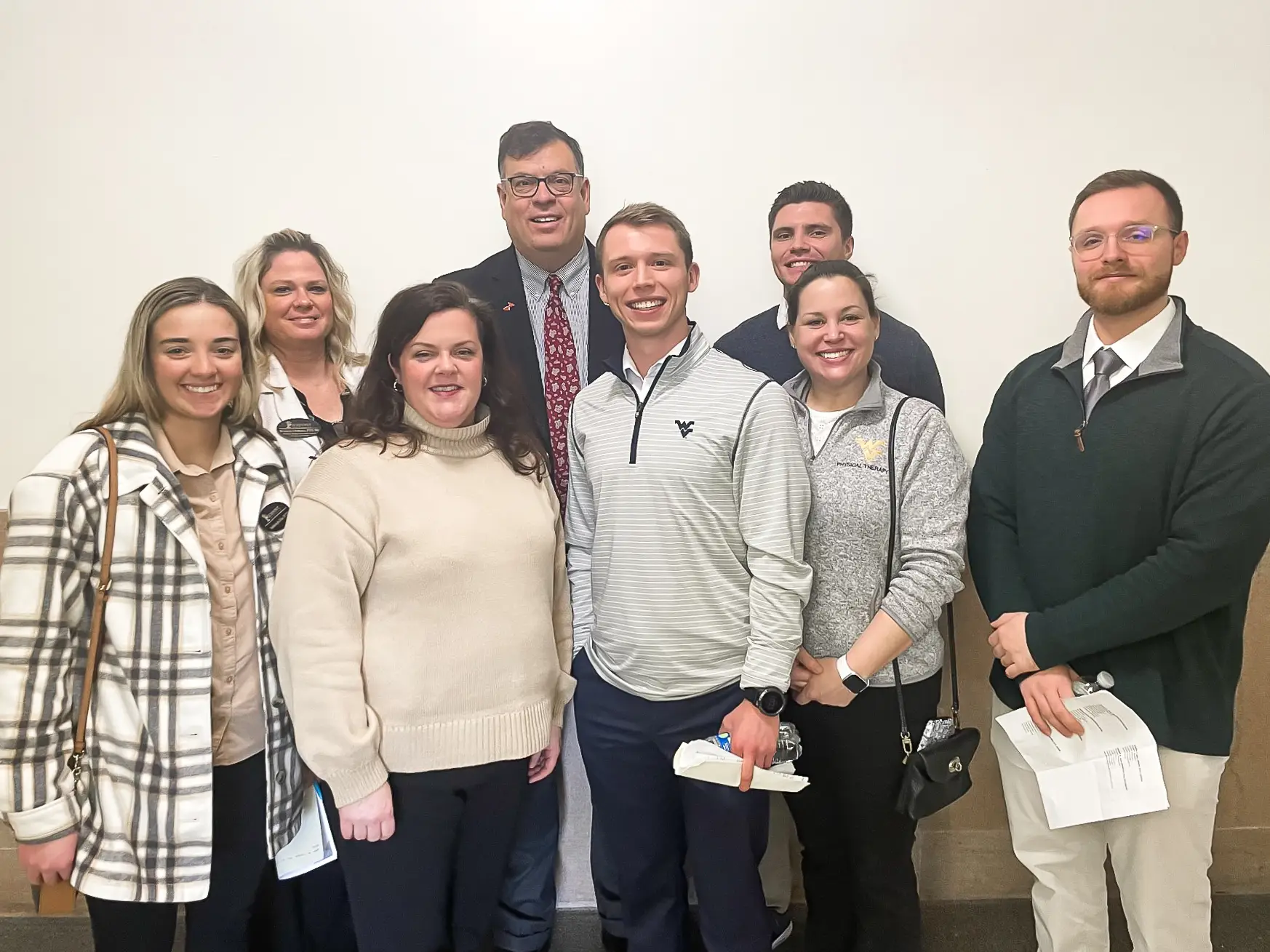 A group of individuals is pictured at the APTA-WV Lobby Day.