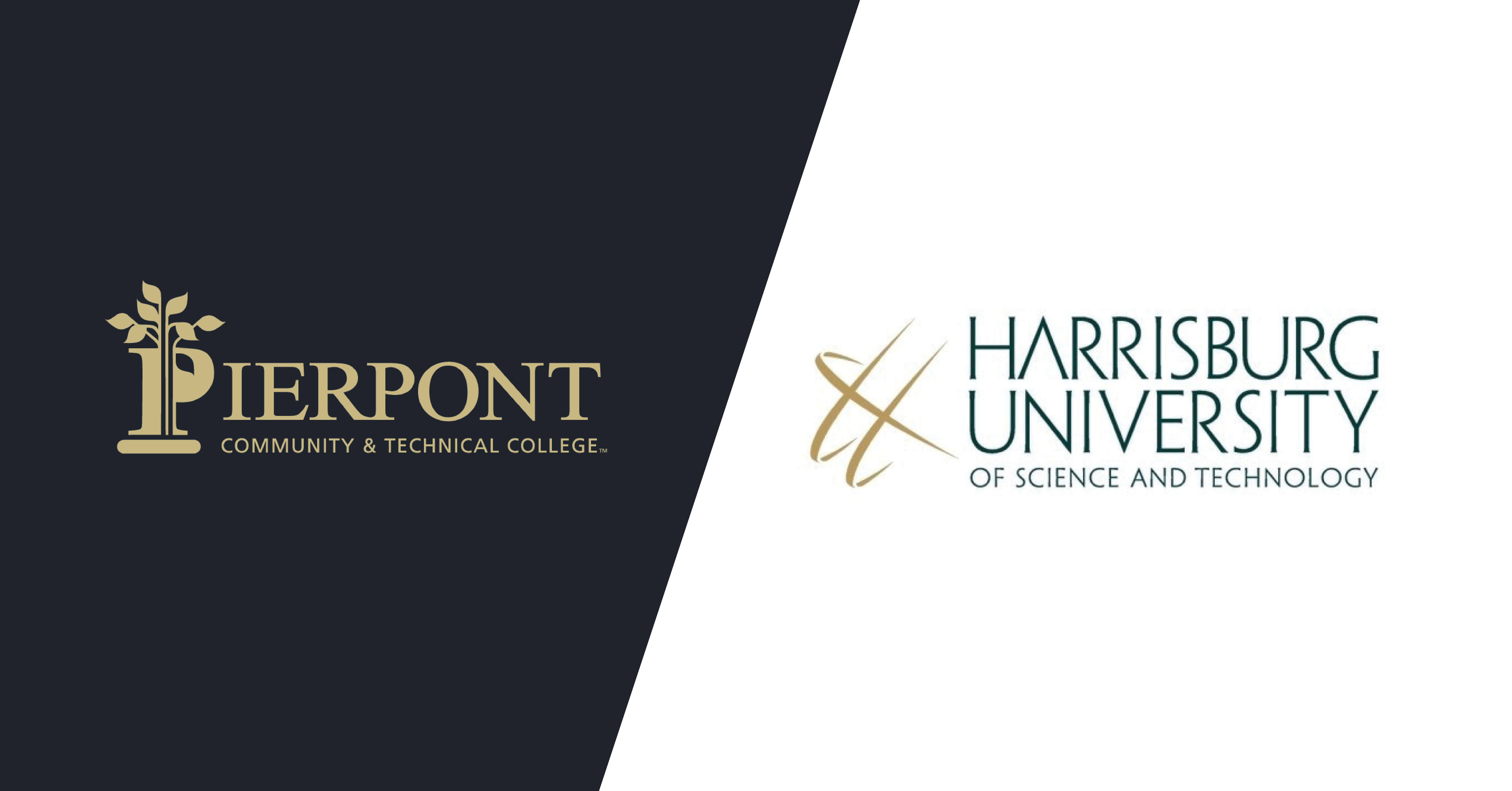 A graphic features the Pierpont and Harrisburg University logos.