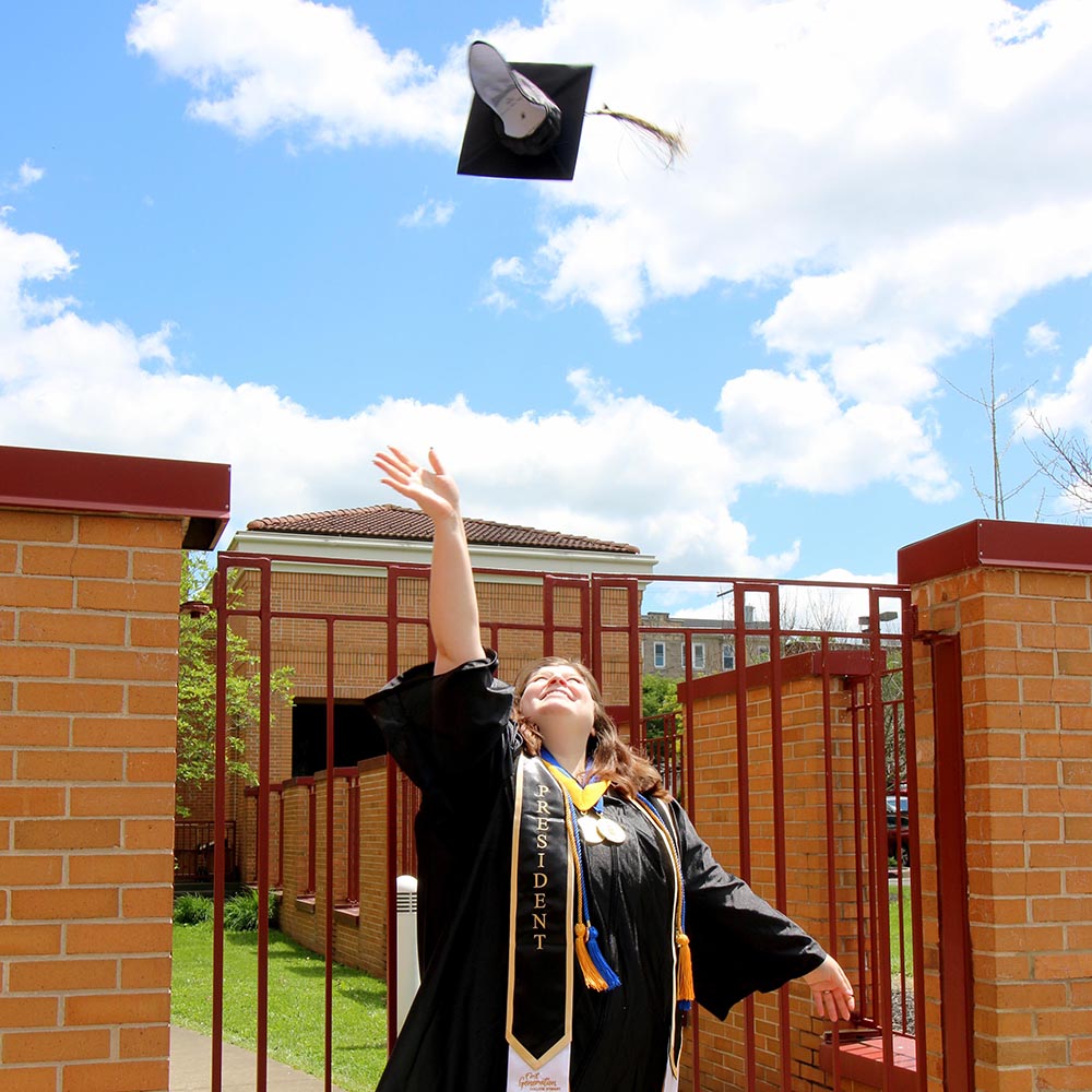 Jessica Killon celebrates graduation.
