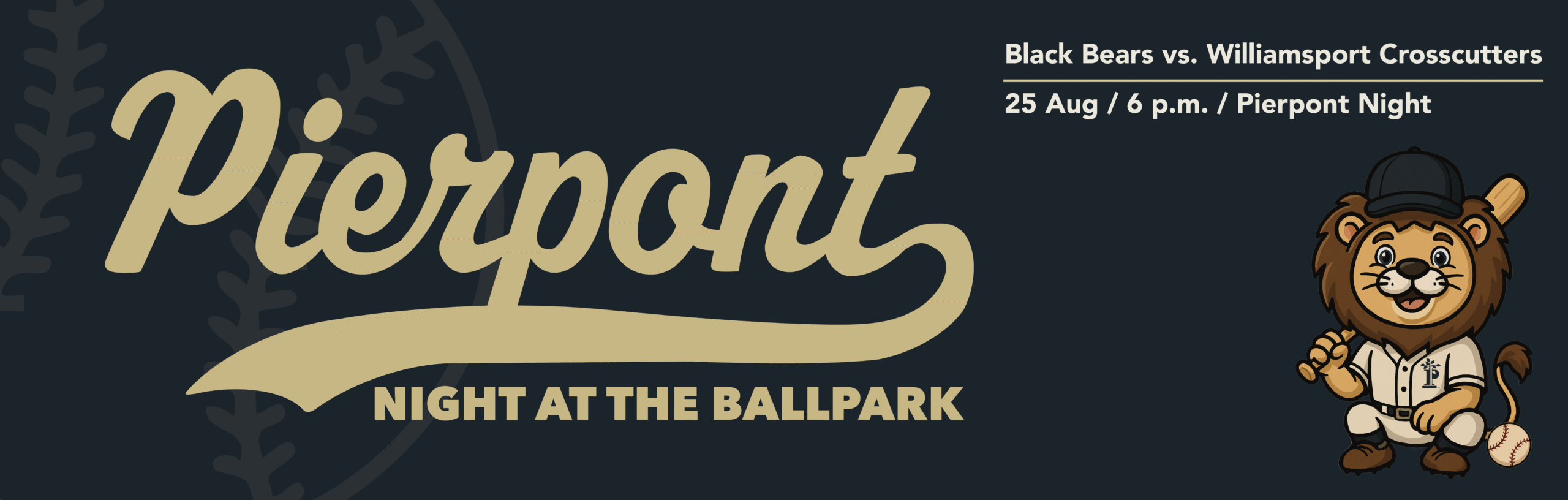 Pierpont Night at the Ballpark is Monday, August 25 at 6 p.m.