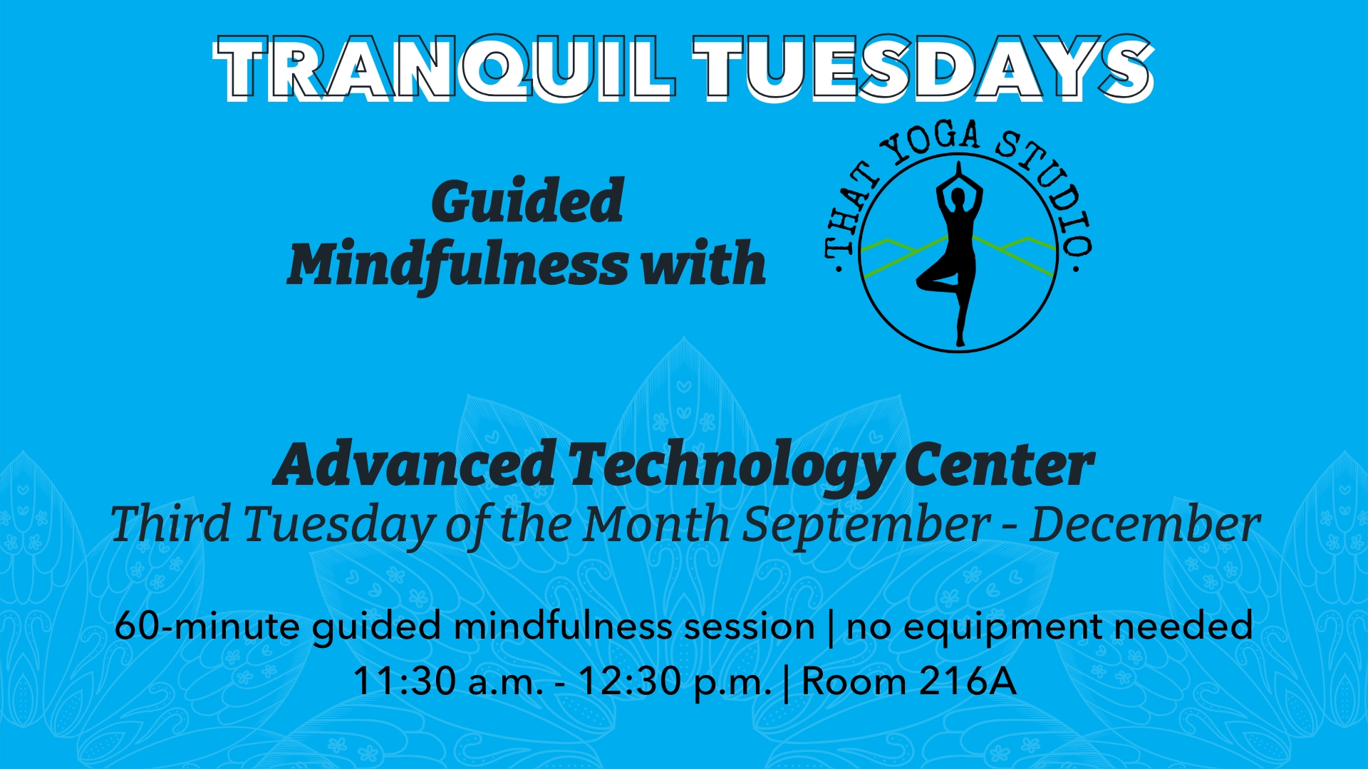 Tranquil Tuesdays: Guided Mindfulness with That Yoga Studio