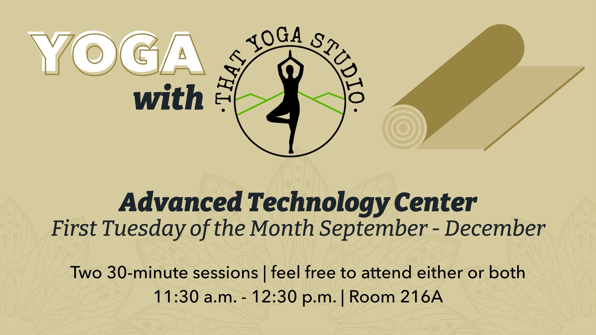 Yoga with That Yoga Studio at the ATC.