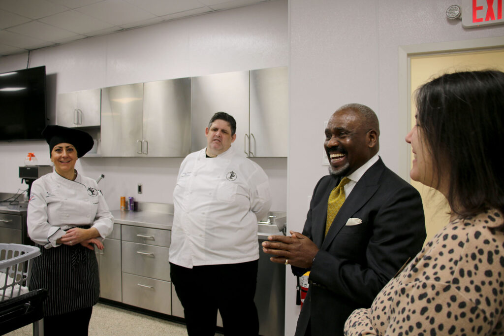 Dr. Carl Smalls tours the campuses during his presidential campus visit.
