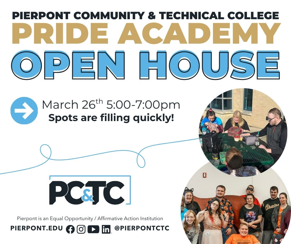 Pierpont Community & Technical College Pride Academy Open House